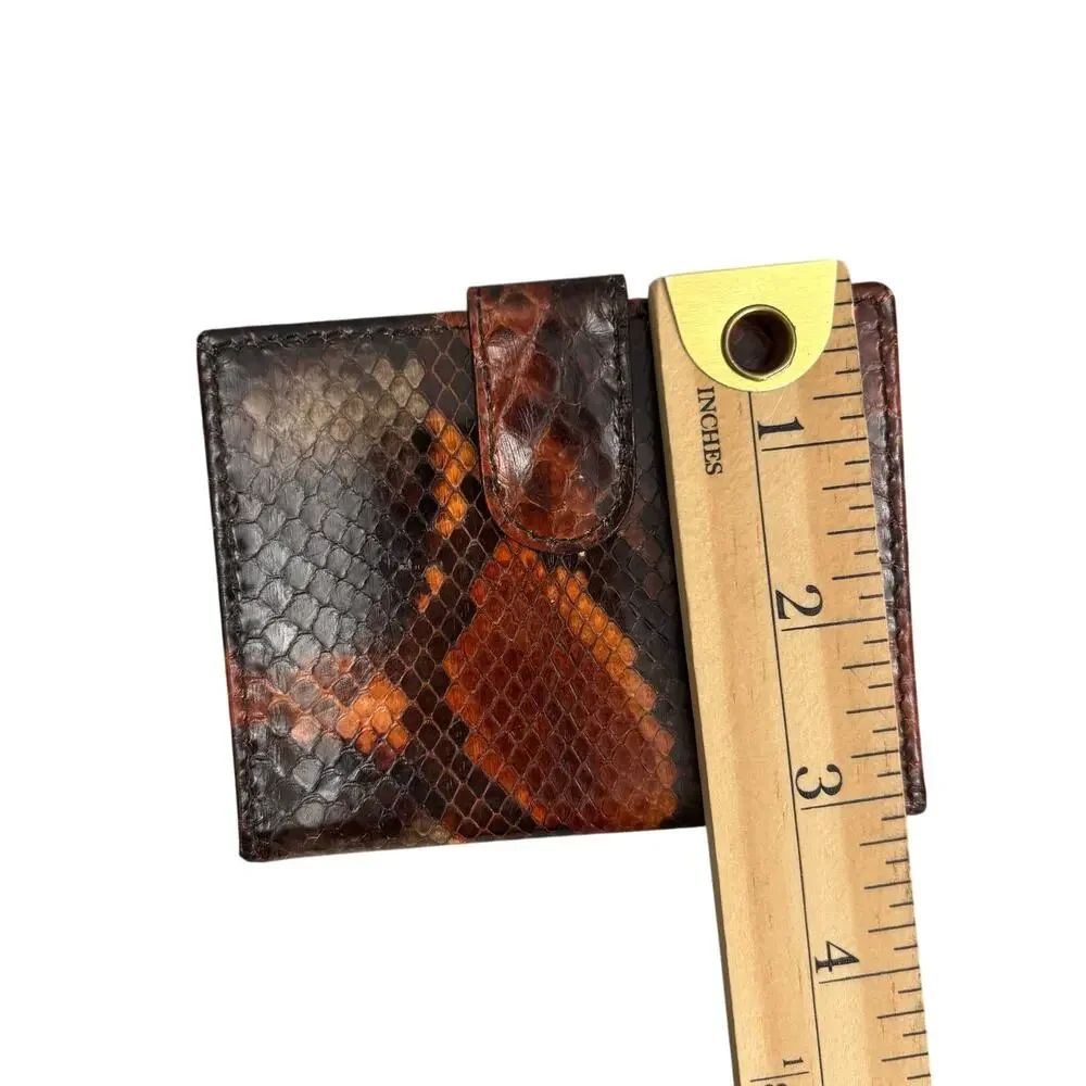 Vintage Bosca Genuine Python Snakeskin Wallet USA Made Y2K Mob Wife Luxury